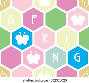 Vector decorative seamless Spring background