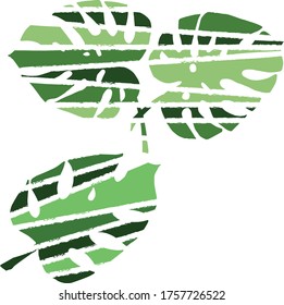 Esbozo decorativo vectorial de hojas tropicales. Exótico, tropical, relajación. Naturaleza. Esbozo, ilustración.