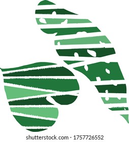Vector decorative sketch of tropical leaves. Exotic, tropics, relaxation. Nature. Sketch, illustration.