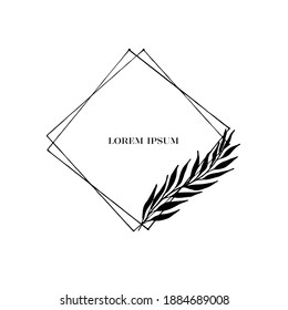 Vector decorative square with accessory frame