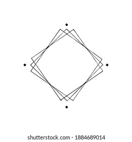 Vector decorative square with accessory frame
