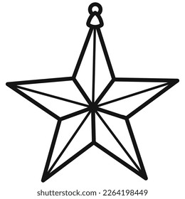 Vector Decorative star line Icon