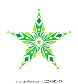 Vector decorative star ornament. Abstract illustration design
