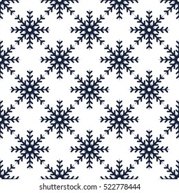 Vector. Decorative stylish seamless snowflake background pattern for decoration, design, business on a white background. Template for textile, wrappers, package 