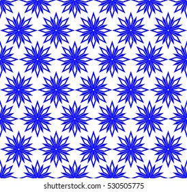 Vector. Decorative stylish seamless snowflake background pattern for decoration, design, business on a white background. Template for textile, wrappers, package 