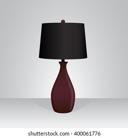 vector decorative table lamp