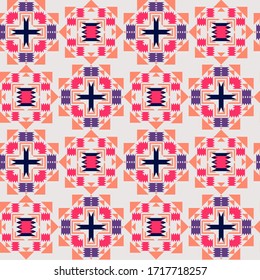 Vector decorative tribal geometric seamless pattern. Can be used for wallpaper, backgrounds, decoration for your design. 