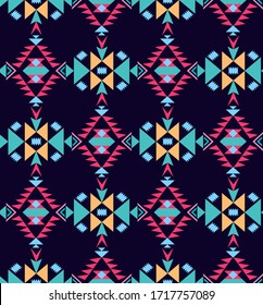 Vector decorative tribal geometric seamless pattern. Can be used for wallpaper, backgrounds, decoration for your design.  