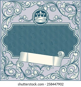 Vector decorative vintage blank