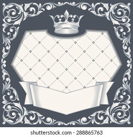 Vector decorative vintage blank