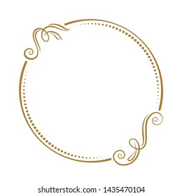 Vector decorative vintage frame on a white background.