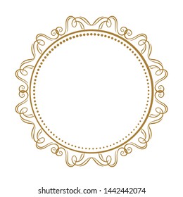 Vector decorative vintage frame on a white background.