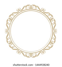 Vector decorative vintage frame on a white background.