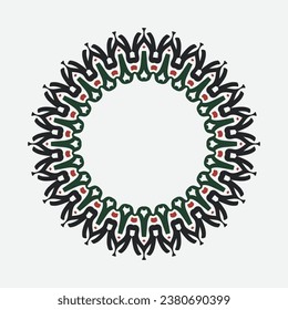 Marco vectorial decorativo vintage sobre fondo blanco.
