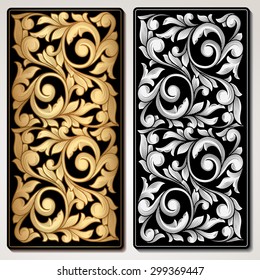 Panel vintage decorativo de vectores