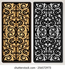 Vector decorative vintage panels