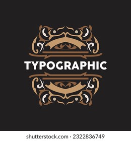 Vector Decorative Vintage Typography Elements, Greeting Card Design, Fancy Ornament Calligraphic Invitation, Retro Style Ribbon Labels And Badges