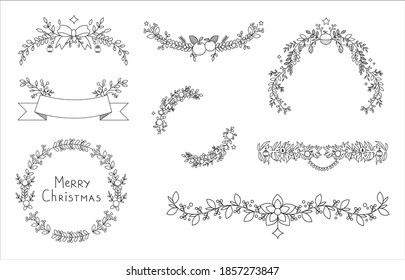 Vector decorative winter holidays frames