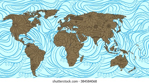 vector decorative world map