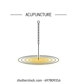 Vector dedicated to traditional Chinese medicine, acupuncture. a method of stimulation of certain points on the body with needles. Alternative medicine