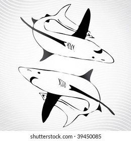 Vector Deep-sea Sharks