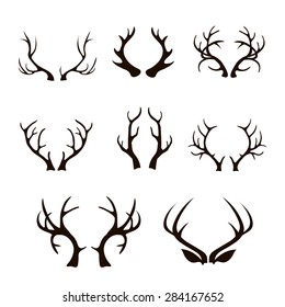 Similar Images, Stock Photos & Vectors of Deer Antlers Silhouette Clip