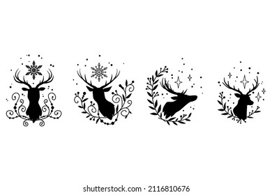 Vector deer, vector deer christmas decoration