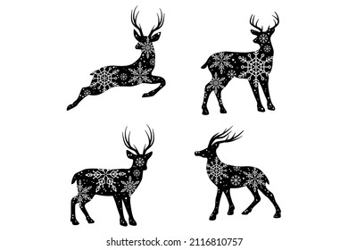 Vector deer, vector deer christmas decoration