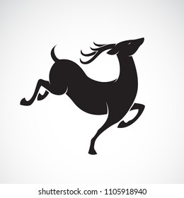 Vector of deer design on white background. Wild Animals. Easy editable layered vector illustration.