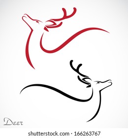 Vector deer design white background  Animal  Wildlife  Easy editable layered vector illustration 
