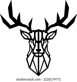 vector deer drawing metal and wood suitable for laser cutting