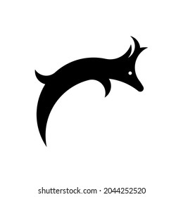 Vector deer in golden ratio style