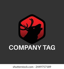 Vector of Deer, Great Emblem for your Logo, Deer Logo Emblem
