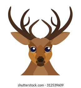 vector deer  head