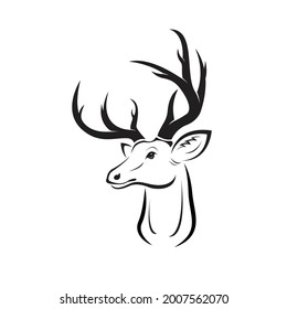 Vector deer head design white background  Easy editable layered vector illustration  Wild Animals 