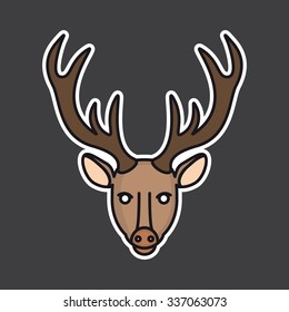 Vector deer head mascot