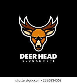 Vector deer head mascot design