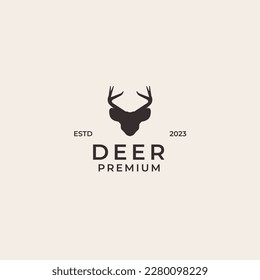Vector deer logo design template illustration idea