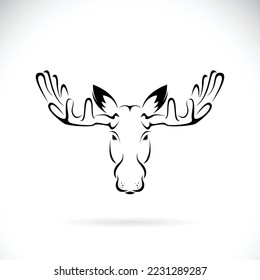 Vector deer moose head