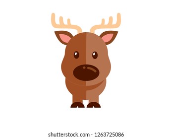 Vector Deer on a white background