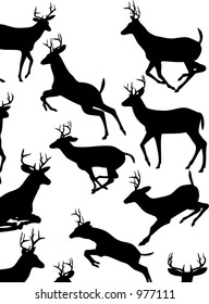 Vector Deer Poses, This is a fully editable EPS 8 file with all of the deer included.