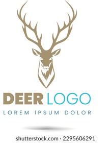 Vector deer silhouette lotto design