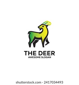 vector deer simple mascot logo design illustration