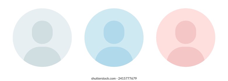 Vector Default User Profile Avatars