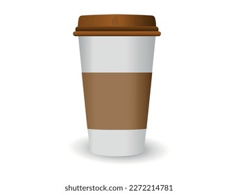 Vector definition of cardboard coffee mugs.
world coffee day.