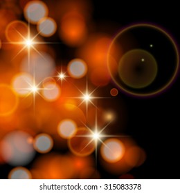 Vector defocused Christmas lights background.