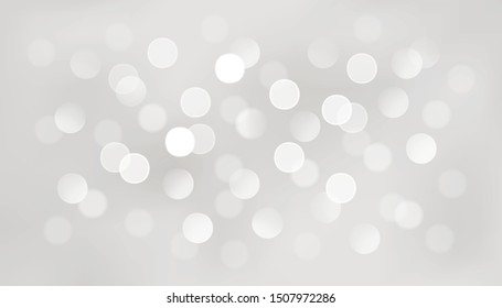 Vector defocused soft bokeh lights. Abstract pastel blurred background. Beautiful shiny Christmas lights.