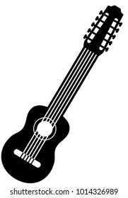 Vector del instrumento musical "Charango". Intrumento del folklor del altiplano.