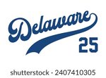 Vector Delaware text typography design for tshirt hoodie baseball cap jacket and other uses vector