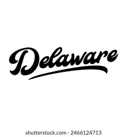 Vector Delaware text typography design for tshirt hoodie baseball cap jacket and other uses vector